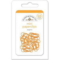 Tangerine Mini Paperclips
